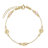 Pulseras Delicadas, Bañado en oro, Vidrio de plomo