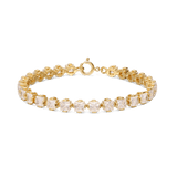 Pulsera de tenis, Bañado en oro, Zirconia cúbica artificial