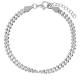 Pulseras Delicadas, Plata de Ley 925, Sin piedra