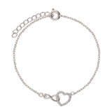 Pulseras Delicadas, Plata 925 bañada en rodio, Zirconia cúbica artificial