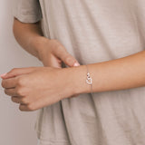 Pulseras Delicadas, Plata 925 bañada en rodio, Zirconia cúbica artificial
