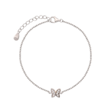 Pulseras Delicadas, Plata 925 bañada en rodio, Zirconia cúbica artificial