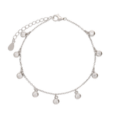 Pulseras Delicadas, Plata 925 bañada en rodio, Zirconia cúbica artificial