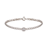 Pulseras Festivas, Plata 925 bañada en rodio, Zirconia cúbica artificial