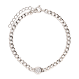 Pulseras Festivas, Plata 925 bañada en rodio, Zirconia cúbica artificial
