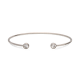 Esposas y brazaletes, Plata 925 bañada en rodio, Zirconia cúbica artificial