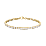 Pulsera de tenis, Bañado en oro, Zirconia cúbica artificial