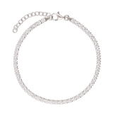 Pulsera de tenis, Plata 925 bañada en rodio, Zirconia cúbica artificial