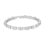 Pulsera de tenis, Plata 925 bañada en rodio, Zirconia cúbica artificial