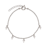 Pulseras Festivas, Plata 925 bañada en rodio, Zirconia cúbica artificial