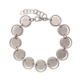 Pulseras Festivas, Plata 925 bañada en rodio, Sin piedra