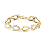 Pulseras Festivas, Bañado en oro, Zirconia cúbica artificial