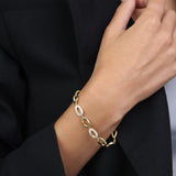 Pulseras Festivas, Bañado en oro, Zirconia cúbica artificial