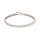 Pulsera de tenis, Plata 925 bañada en rodio, Zirconia cúbica artificial