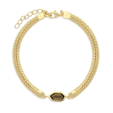 Pulseras Delicadas, Bañado en oro, Vidrio de plomo