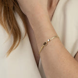 Pulseras Delicadas, Bañado en oro, Vidrio de plomo