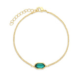 Pulseras Delicadas, Bañado en oro, Vidrio de plomo