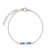 Pulseras Delicadas, Plata 925 bañada en rodio, Zirconia cúbica artificial