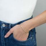 Pulseras Festivas, Bañado en oro, Zirconia cúbica artificial