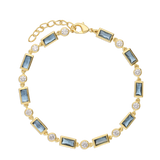 Pulseras Festivas, Bañado en oro, Zirconia cúbica artificial