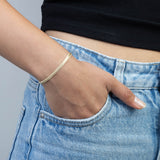 Pulseras Delicadas, Bañado en oro, Sin piedra