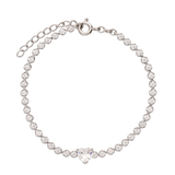 Pulseras Festivas, Plata 925 bañada en rodio, Zirconia cúbica artificial