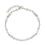 Pulseras Festivas, Plata 925 bañada en rodio, Zirconia cúbica artificial