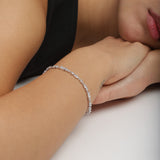 Pulseras Festivas, Plata 925 bañada en rodio, Zirconia cúbica artificial