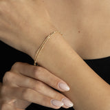 Pulsera a capas, Bañado en oro, Sin piedra