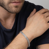 Pulsera de hombre, Acero inoxidable, Turquesa artificial