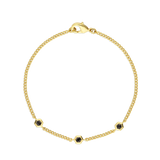Pulseras Delicadas, Bañado en oro, Zirconia cúbica artificial