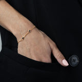 Pulseras Delicadas, Bañado en oro, Zirconia cúbica artificial
