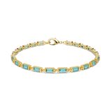 Pulsera de tenis, Bañado en oro, Zirconia cúbica artificial