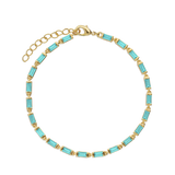 Pulsera de tenis, Bañado en oro, Zirconia cúbica artificial