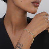 Pulsera de tenis, Bañado en oro, Zirconia cúbica artificial