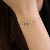 Pulseras Delicadas, Plata 925 bañada en rodio, Sin piedra