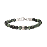 Pulsera de hombre, Acero inoxidable, Ágata artificial