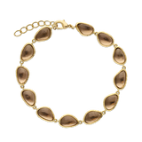 Pulseras Festivas, Bañado en oro, Vidrio de plomo