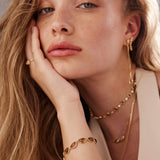 Pulseras Festivas, Bañado en oro, Vidrio de plomo