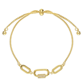 Pulseras Delicadas, Bañado en oro, Zirconia cúbica artificial