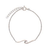 Pulseras Delicadas, Plata 925 bañada en rodio, Sin piedra