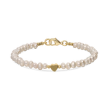 Pulsera de perlas, Bañado en oro, Perla cultivada