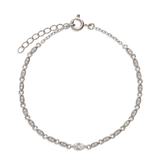 Pulseras Festivas, Plata 925 bañada en rodio, Zirconia cúbica artificial