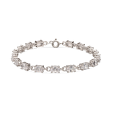 Pulseras Festivas, Plata 925 bañada en rodio, Zirconia cúbica artificial