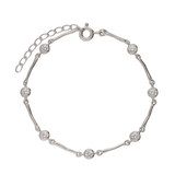 Pulseras Festivas, Plata 925 bañada en rodio, Zirconia cúbica artificial