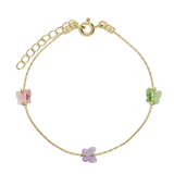 Pulseras Delicadas, Bañado en oro, Vidrio de plomo