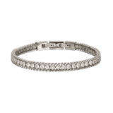 Pulsera de hombre, Acero inoxidable, Zirconia cúbica artificial