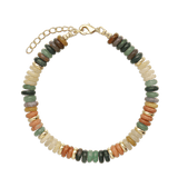 Pulsera de piedra, Bañado en oro, Jaspe artificial