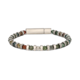 Pulsera de hombre, Acero inoxidable, Ágata artificial