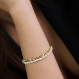 Pulsera de perlas, Bañado en oro, Concha de perla